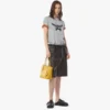 Himmel Shopper aus geprägtem Logo-Leder