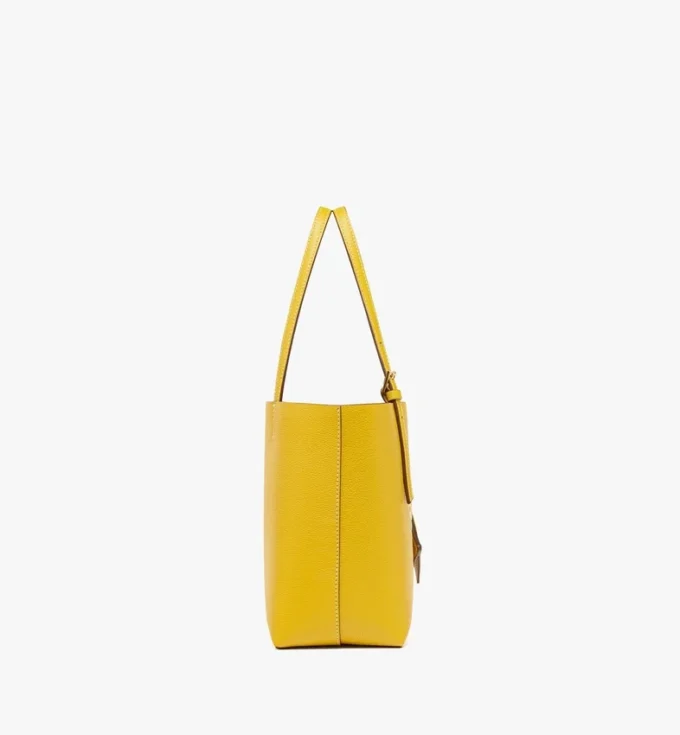 Himmel Shopper aus geprägtem Logo-Leder