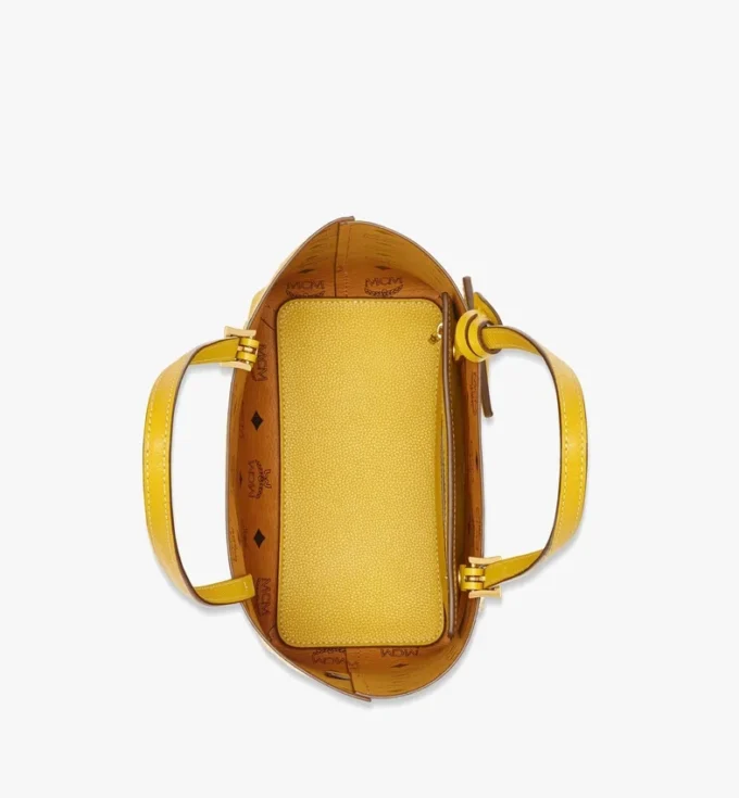 Himmel Shopper aus geprägtem Logo-Leder