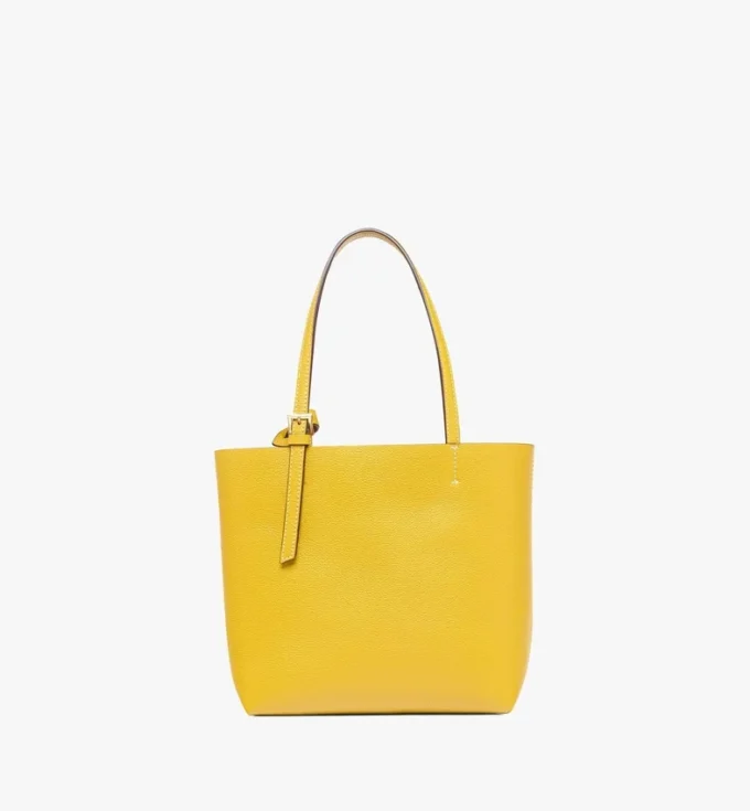 Himmel Shopper aus geprägtem Logo-Leder