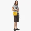 Himmel Shopper aus geprägtem Logo-Leder