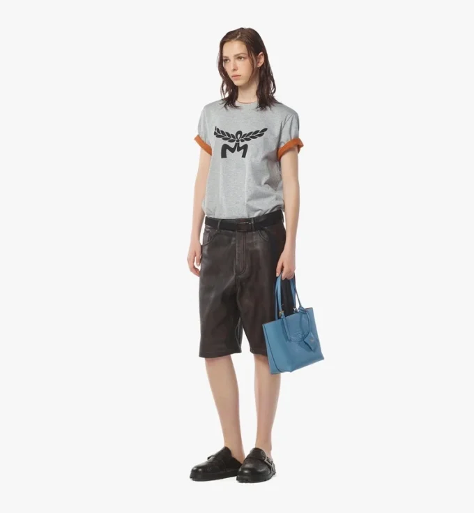 Himmel Shopper aus geprägtem Logo-Leder Himmel Shopper aus geprägtem Logo-Leder