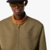 Jacke aus Wolltwill und Leder mit Monogramm-Print Jacke aus Wolltwill und Leder mit Monogramm-Print