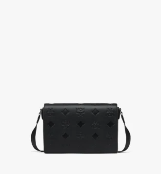 Klassik Messenger aus Leder mit Maxi Monogram Klassik Messenger aus Leder mit Maxi Monogram