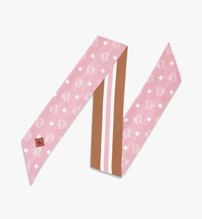 Kleiner Schal mit Monogramm-Print aus Bio-Seide Kleiner Schal mit Monogramm-Print aus Bio-Seide