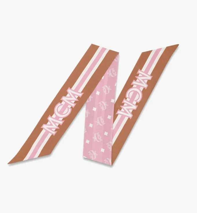 Kleiner Schal mit Monogramm-Print aus Bio-Seide Kleiner Schal mit Monogramm-Print aus Bio-Seide