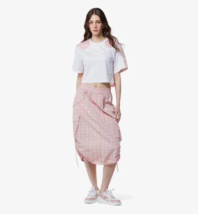 Monogram-Midirock aus recyceltem Nylon Monogram-Midirock aus recyceltem Nylon