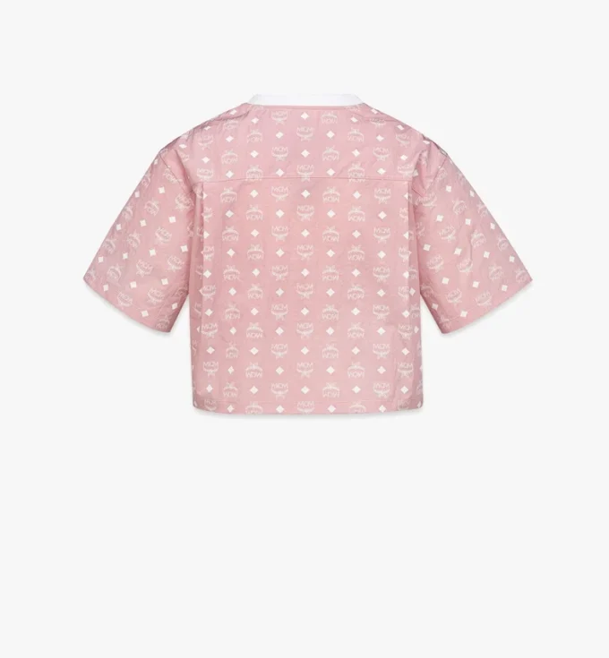 Laurel Cropped T-Shirt aus Bio-Baumwolle und Monogram Econyl® Laurel Cropped T-Shirt aus Bio-Baumwolle und Monogram Econyl®