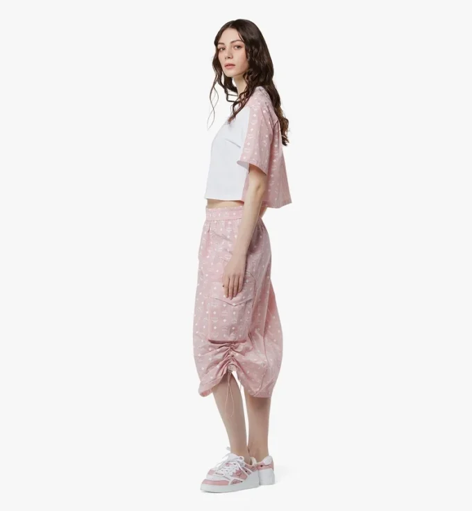 Monogram-Midirock aus recyceltem Nylon Monogram-Midirock aus recyceltem Nylon