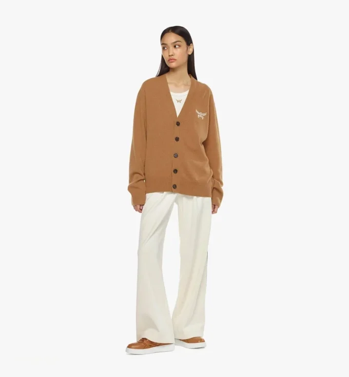 Laurel-Strickjacke aus Wolle und recyceltem Kaschmir