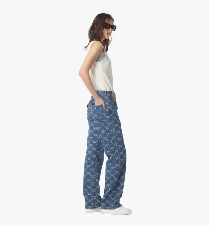 Lauretos Monogram Denim Jeans Lauretos Monogram Denim Jeans