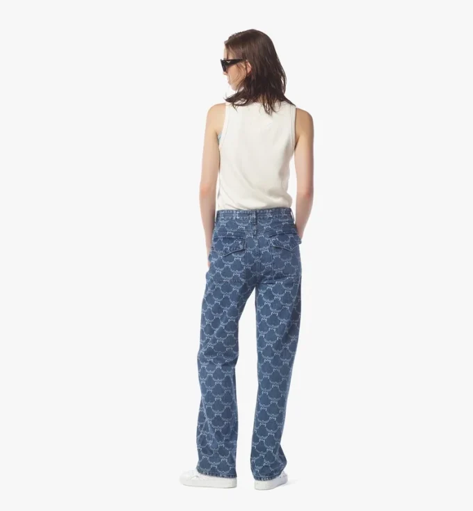 Lauretos Monogram Denim Jeans Lauretos Monogram Denim Jeans
