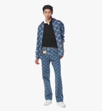 Lauretos Monogramm-Jeanshemd