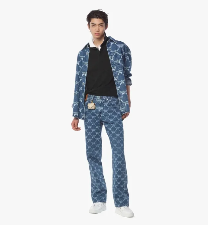 Lauretos Monogramm-Jeanshemd Lauretos Monogramm-Jeanshemd