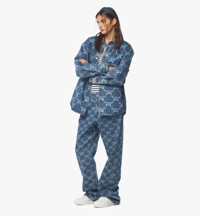Lauretos Monogramm-Jeanshemd Lauretos Monogramm-Jeanshemd