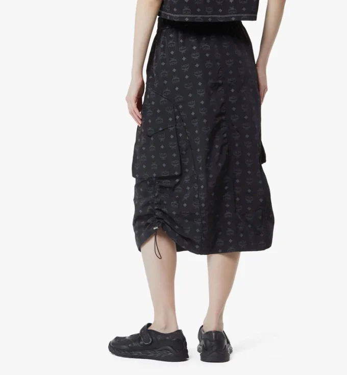 Monogram-Midirock aus recyceltem Nylon Monogram-Midirock aus recyceltem Nylon