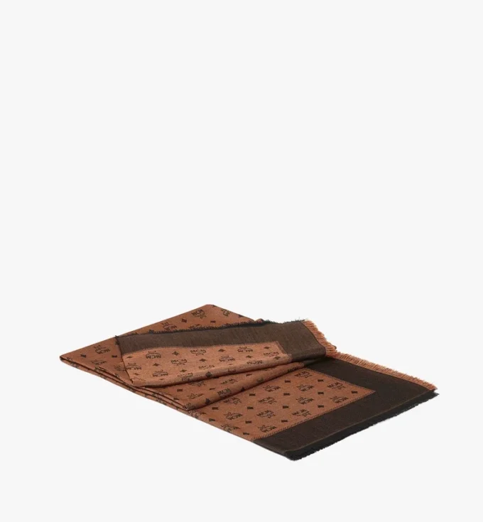 Monogram-Schal aus Woll-Seiden-Jacquard