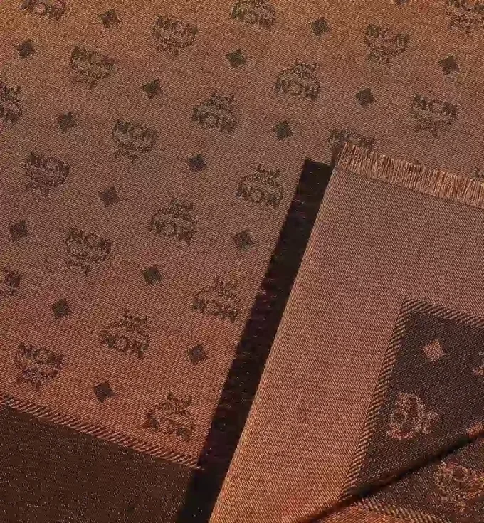 Monogram-Schal aus Woll-Seiden-Jacquard