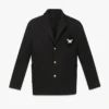 Ponte-Blazer mit Logo-Aufnäher