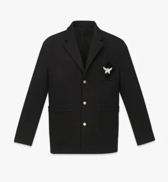 Ponte-Blazer mit Logo-Aufnäher