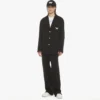 Ponte-Blazer mit Logo-Aufnäher