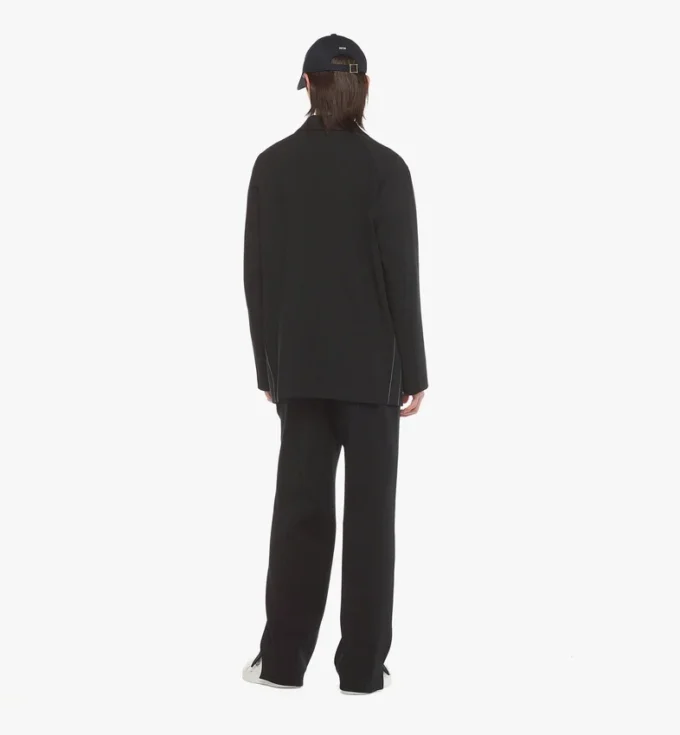 Ponte-Blazer mit Logo-Aufnäher