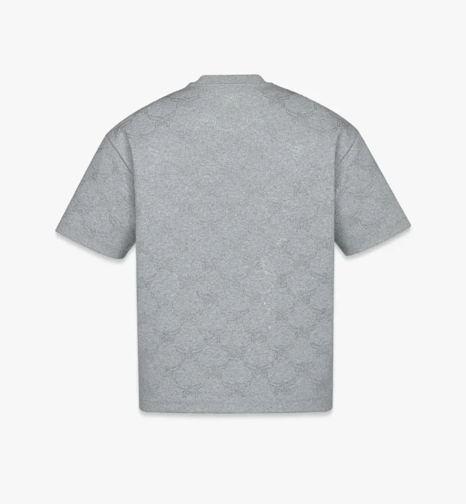 Ponte-T-Shirt mit Kristall-Monogramm Ponte-T-Shirt mit Kristall-Monogramm