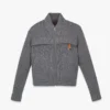 Reißverschluss-Strickjacke aus Wolle und recyceltem Kaschmir Reißverschluss-Strickjacke aus Wolle und recyceltem Kaschmir