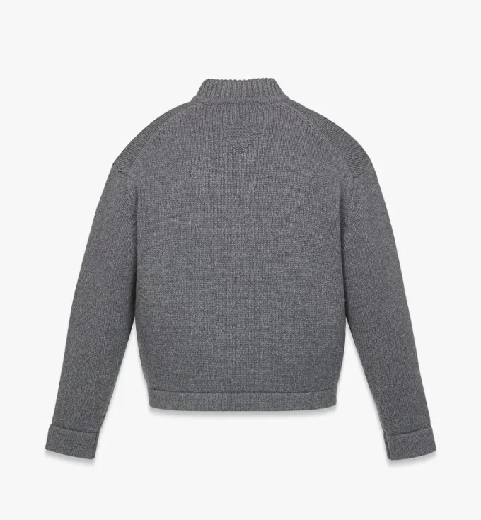 Reißverschluss-Strickjacke aus Wolle und recyceltem Kaschmir Reißverschluss-Strickjacke aus Wolle und recyceltem Kaschmir