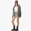Reißverschluss-Strickjacke aus Wolle und recyceltem Kaschmir Reißverschluss-Strickjacke aus Wolle und recyceltem Kaschmir