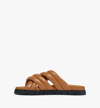 Sandalen mit Monogramm-Print aus Lammleder