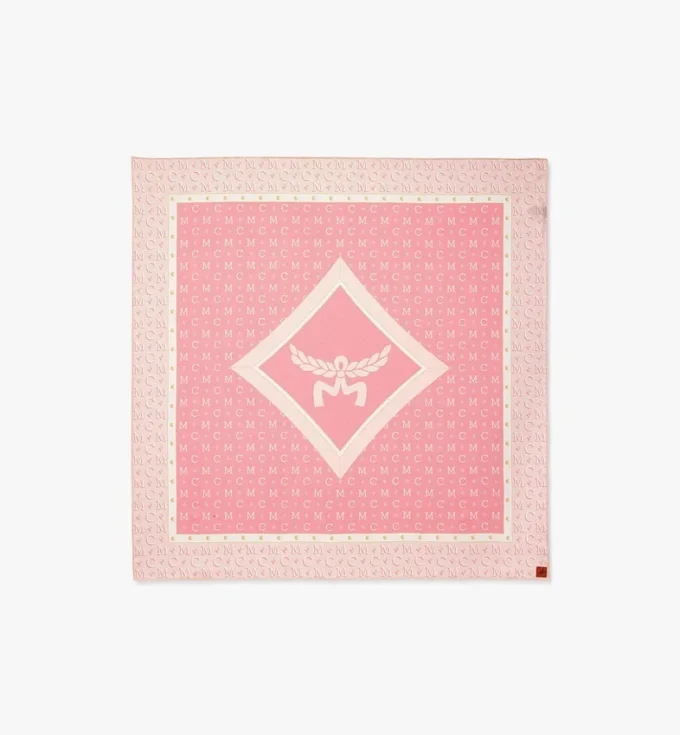 Schal mit Rauten-Monogramm aus Bio-Seide Schal mit Rauten-Monogramm aus Bio-Seide