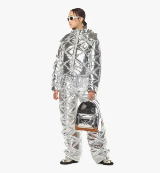 Stark Backpack aus metallischem Spiegel-Leder