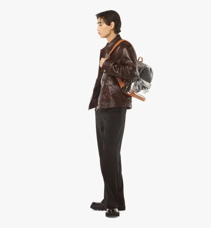 Stark Backpack aus metallischem Spiegel-Leder Stark Backpack aus metallischem Spiegel-Leder