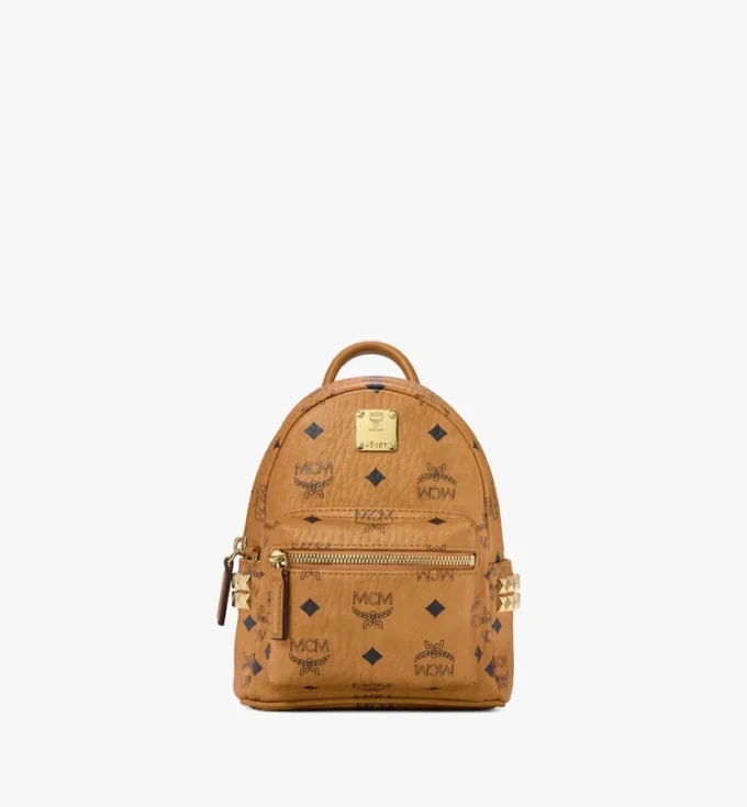 Stark Bebe Boo Rucksack mit seitlichen Nieten aus Visetos Stark Bebe Boo Rucksack mit seitlichen Nieten aus Visetos