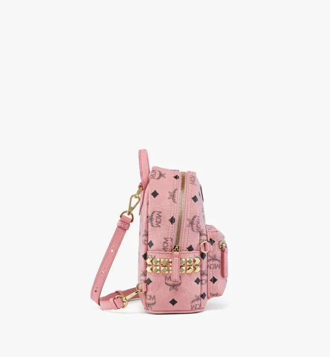 Stark Bebe Boo Rucksack mit seitlichen Nieten aus Visetos Stark Bebe Boo Rucksack mit seitlichen Nieten aus Visetos