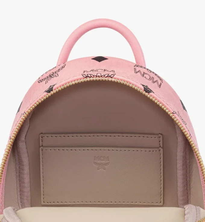 Stark Bebe Boo Rucksack mit seitlichen Nieten aus Visetos Stark Bebe Boo Rucksack mit seitlichen Nieten aus Visetos
