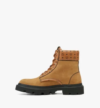 Stiefel aus Nubukleder und Leder mit Monogram-Print Stiefel aus Nubukleder und Leder mit Monogram-Print