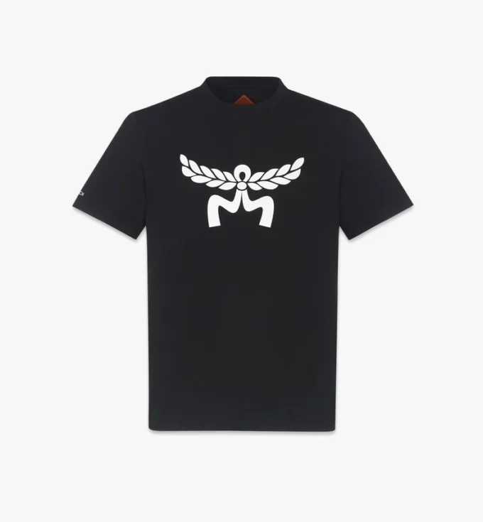 T-Shirt mit Lorbeer-Logo-Print aus Bio-Baumwolle