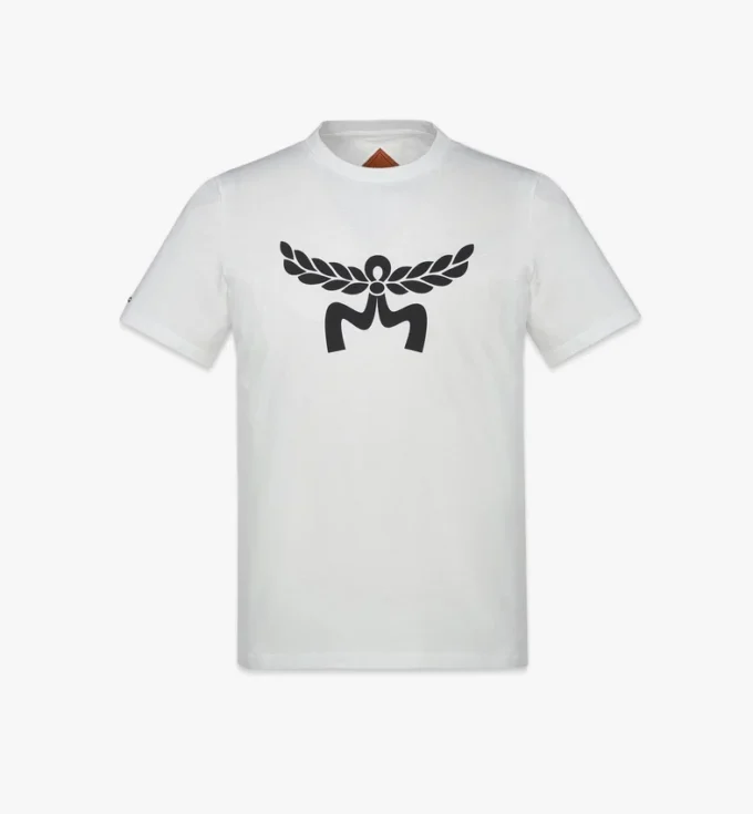T-Shirt mit Lorbeer-Logo-Print aus Bio-Baumwolle