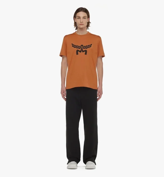 T-Shirt mit Lorbeer-Logo-Print aus Bio-Baumwolle T-Shirt mit Lorbeer-Logo-Print aus Bio-Baumwolle