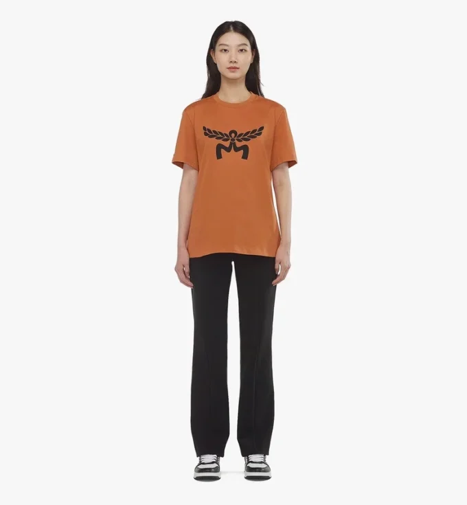 T-Shirt mit Lorbeer-Logo-Print aus Bio-Baumwolle T-Shirt mit Lorbeer-Logo-Print aus Bio-Baumwolle