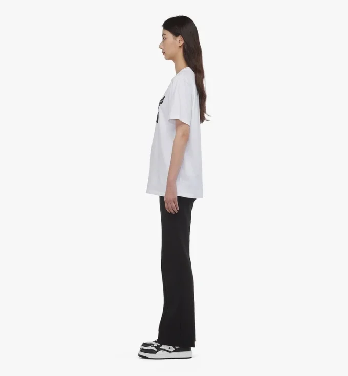 T-Shirt mit Lorbeer-Logo-Print aus Bio-Baumwolle