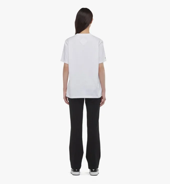 T-Shirt mit Lorbeer-Logo-Print aus Bio-Baumwolle