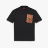 T-Shirt mit Monogramm-Aufnäher-Tasche aus Bio-Baumwolle T-Shirt mit Monogramm-Aufnäher-Tasche aus Bio-Baumwolle