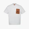 T-Shirt mit Monogramm-Aufnäher-Tasche aus Bio-Baumwolle T-Shirt mit Monogramm-Aufnäher-Tasche aus Bio-Baumwolle