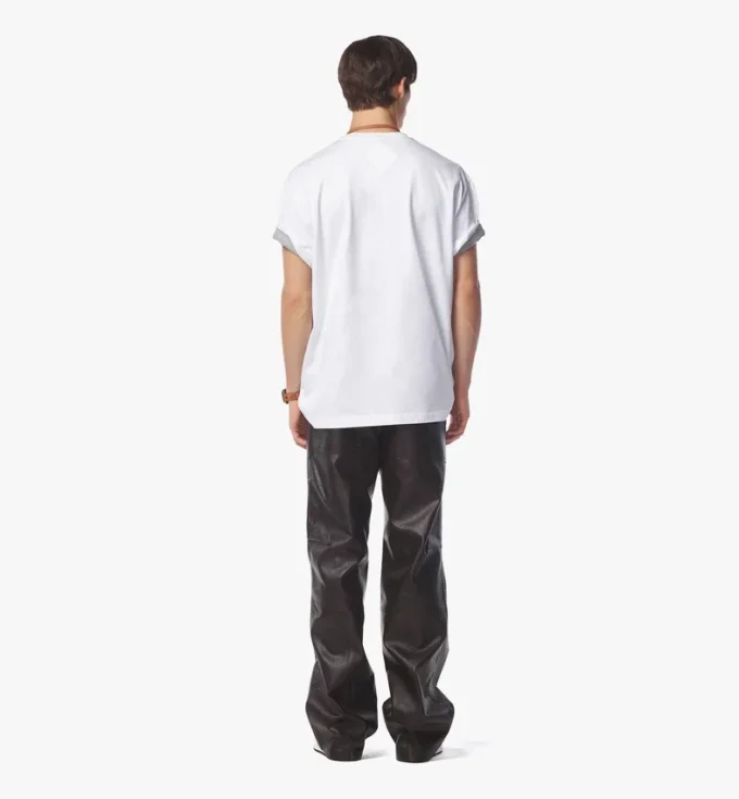 T-Shirt mit Monogramm-Aufnäher-Tasche aus Bio-Baumwolle T-Shirt mit Monogramm-Aufnäher-Tasche aus Bio-Baumwolle