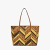 Toni Shopper mit Reißverschluss oben und Nieten in Mega Herringbone Visetos Toni Shopper mit Reißverschluss oben und Nieten in Mega Herringbone Visetos