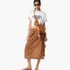 Wendbarer Petite-Schal aus Bio-Seide mit Monogramm-Print Wendbarer Petite-Schal aus Bio-Seide mit Monogramm-Print