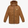 Windjacke mit Kapuze und Monogramm-Print aus recyceltem Nylon Windjacke mit Kapuze und Monogramm-Print aus recyceltem Nylon